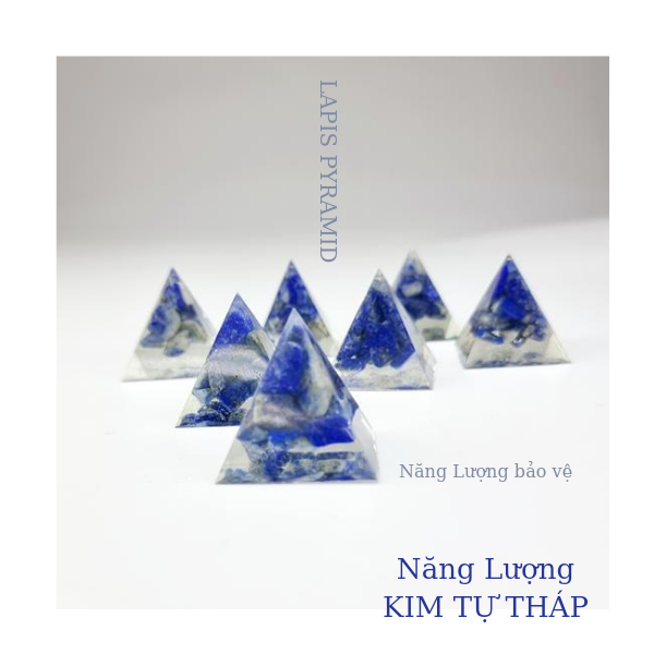 2204234 Kim tự tháp mỹ thuật nhựa Resin đá Lapis thiên nhiên